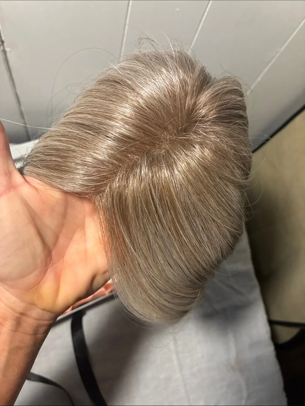 Ash Blonde hair topper - ash blonde
